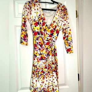 Jessica Simpson Floral Wrap Dress - Multicolor